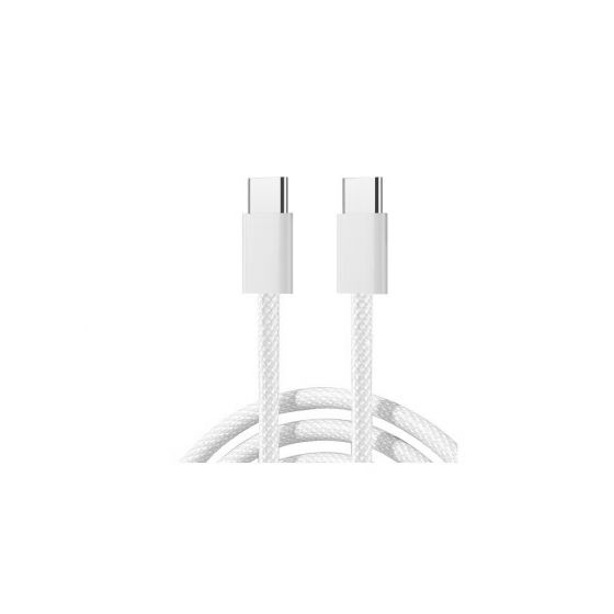 كابل شحن ونقل بيانات USB-C جوي روم بن سيريس بتصميم مضفر، 60 وات، طوله 1 متر، ابيض - S-A45