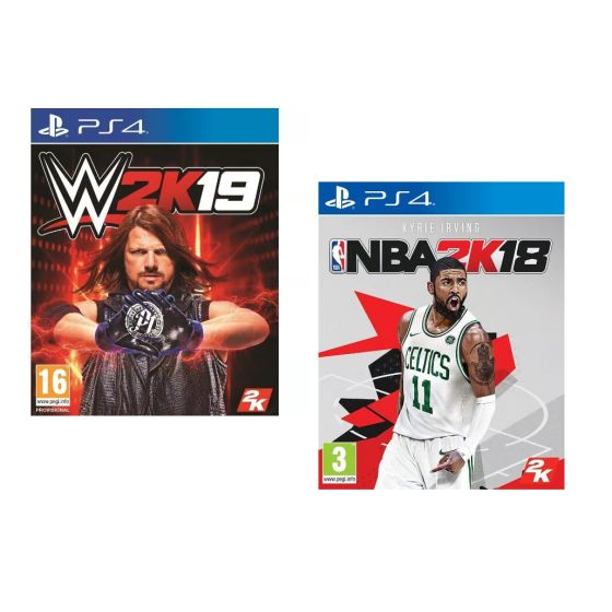 دبليو دبليو اي 2K19 النسخة العربية، مع ان بي ايه 2K18 لبلايستيشن 4