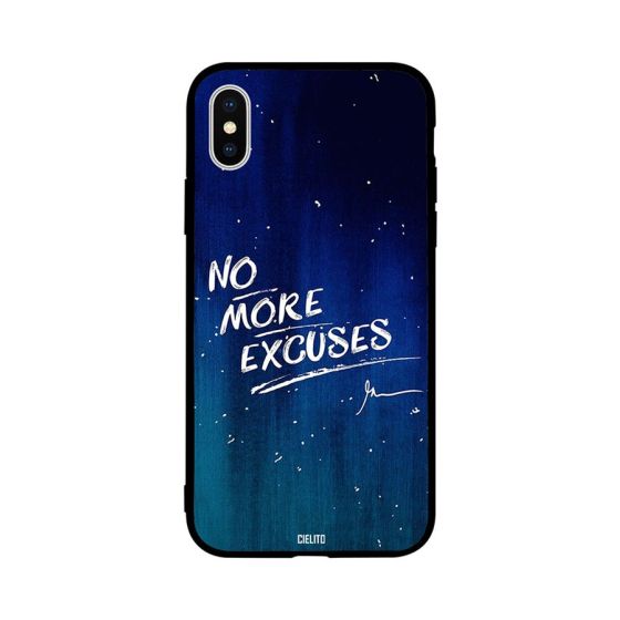جراب ظهر بطبعة عبارة No More Excuses لابل ايفون X