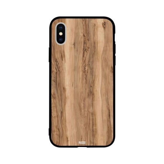 Table Wooden Pattern Printed Back Cover for Apple iPhone XS