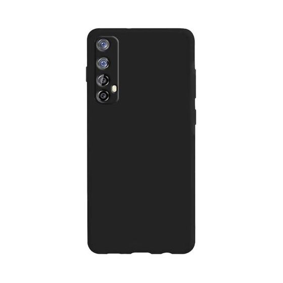 StraTG Silicon Back Cover for Realme 7 - Black