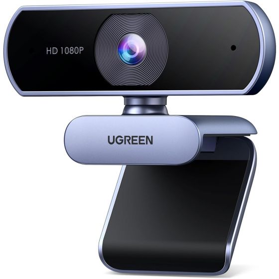 UGREEN Webcam with Microphone, 1080P, Grey - 15728