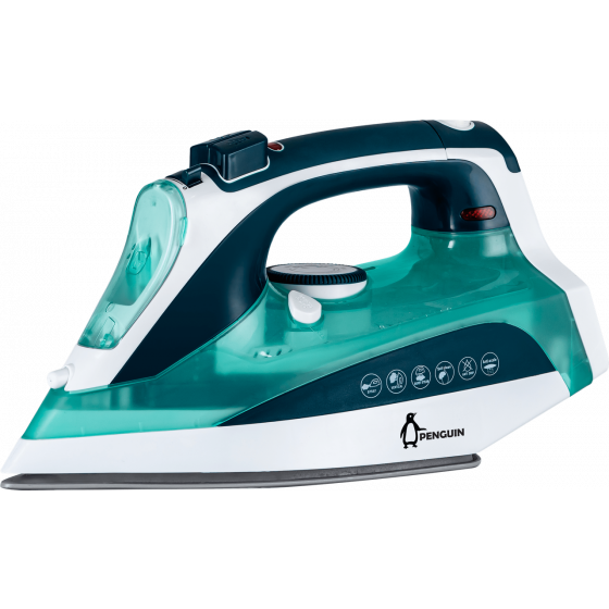 Penguin Steam Express Steam Iron, 350 ml, 2600 Watt, Green - PI-2600