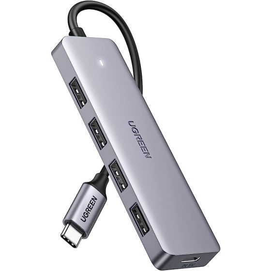 UGREEN USB C Hub 4 Ports USB Type C to USB 3.0 Hub Adapter with Charging Port for MacBook Pro iMac Samsung Galaxy Note 10 S10 S9 LG Google Chromebook Pixelbook Dell XPS Oculus Rift