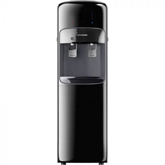 Koldair Cold and Hot Water Dispenser with Refrigerator, 2 Taps - Black