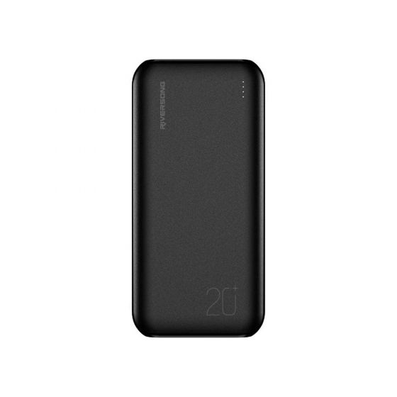 Riversong Vision 20SE Pro Wired Power Bank, 20000 mAh, 3 USB Ports, Black - PB84