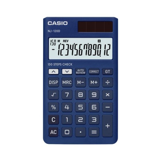آلة حاسبة مكتبية كاسيو، ازرق - NJ-120D-BU-W-DH-W