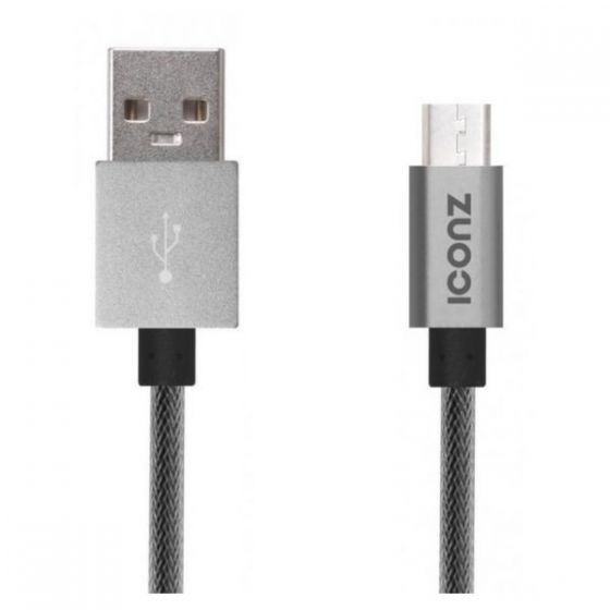 Iconz Micro USB Cable, 1.2 Meter, Titanium - IRCP12T