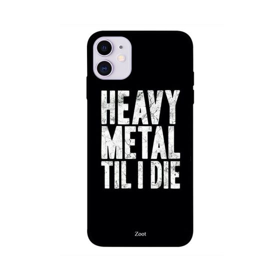 جراب ظهر بطبعة عبارة Heavy Metal لابل ايفون 11