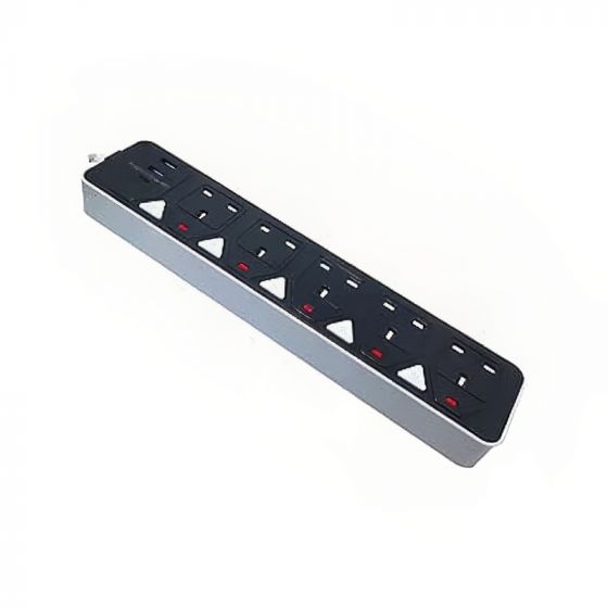 Power Strip, 8 Outlets, 2500 Watt, Black - 8935