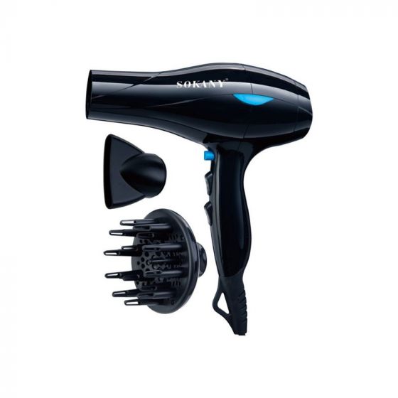 Sokany Hair Dryer, 2400 Watt, 2 Speeds, Black - SK-5988