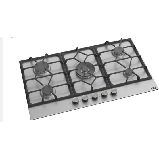 Teva Gas Built-in Hob, 90 cm, 5 Burners, Stainless Steel - RT041