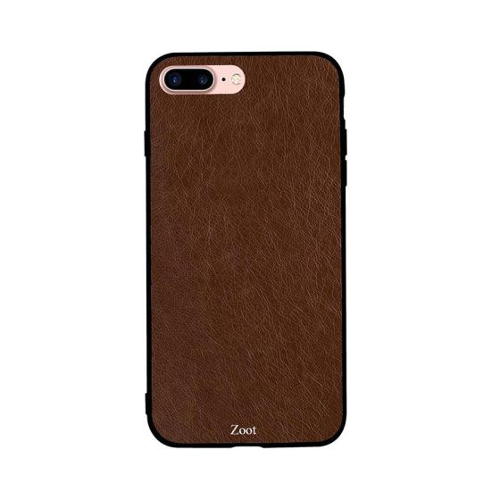 Brown Folded Leather Printed Back Cover for Apple iPhone 7 Plus
