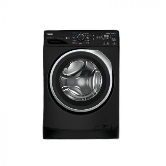 Zanussi SteamMax Inverter Front Load washing Machine, 8 KG, Black- ZWF8241BS7