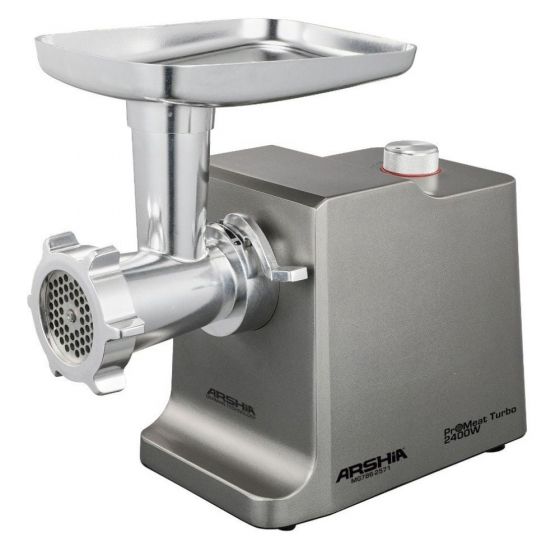 Arshia Meat Grinder, 2400 Watt, Silver- MG786-2571