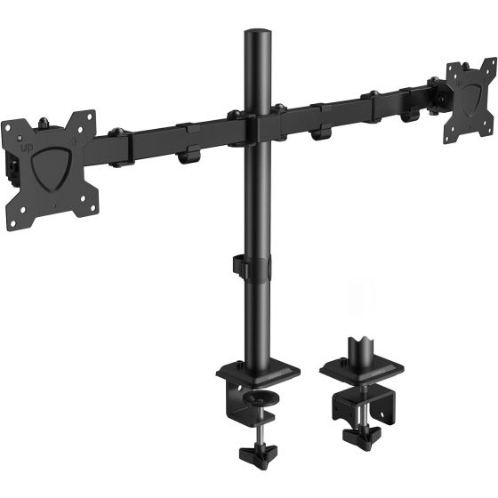 Koorui Dual Arm Holder for 13 to 27 Inch Monitors, Black - KR20G