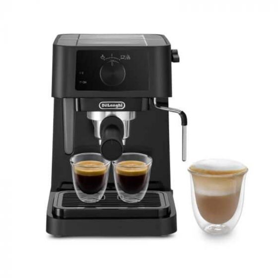 DeLonghi Stilosa Manual Espresso Machine, 2 Cups, 1100 Watt, Black - EC230.BK