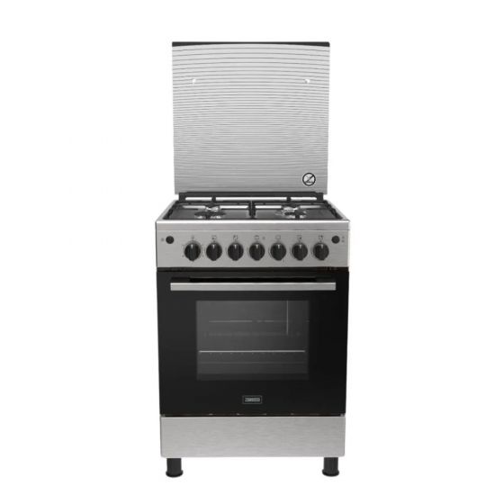 Zanussi Gas Cooker, 4 Burners, Stainless Steel - ZCG622A6XB
