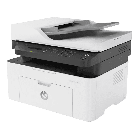 HP LaserJet Wireless Printer, White \ Grey - 4ZB84A