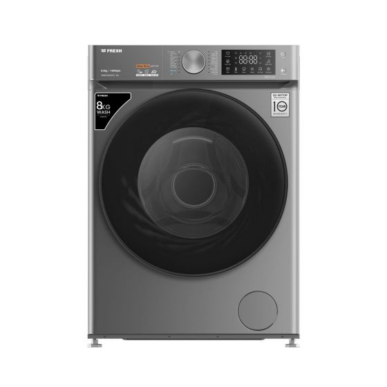 Fresh Front Load Inverter Washing Machine, 8KG, Dark Silver- 500016426