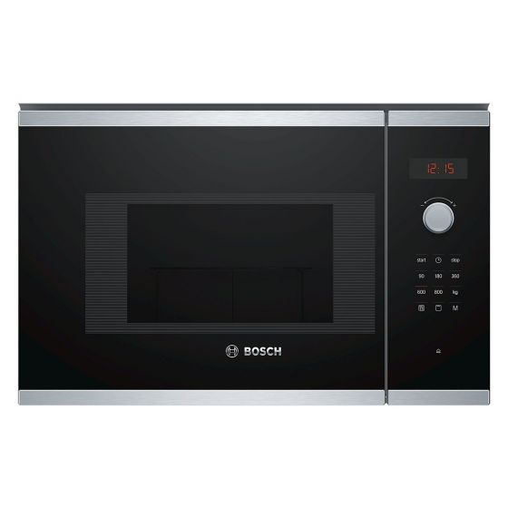 Bosch Built-in Digital Microwave, 25 Liters, 900 Watt, Stainless Steel - Bfl554ms0
