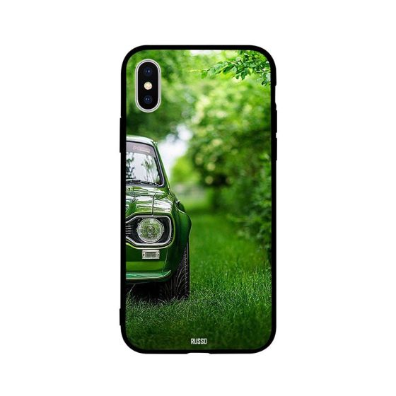 Green Vintage Beauty Printed Back Cover for Apple iPhone X