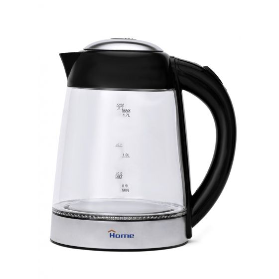 Home Electric Kettle, 1.7 Liters, 1850 Watt - Black