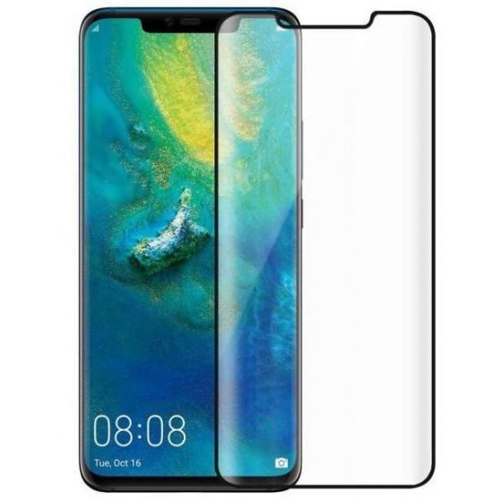 9D Screen Protector for Huawei Mate 20 Pro - Transparent   Black Frame