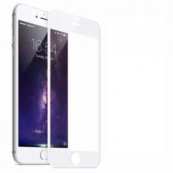 شاشة حماية 5D لابل ايفون 6S بلس - شفاف واطار ابيض