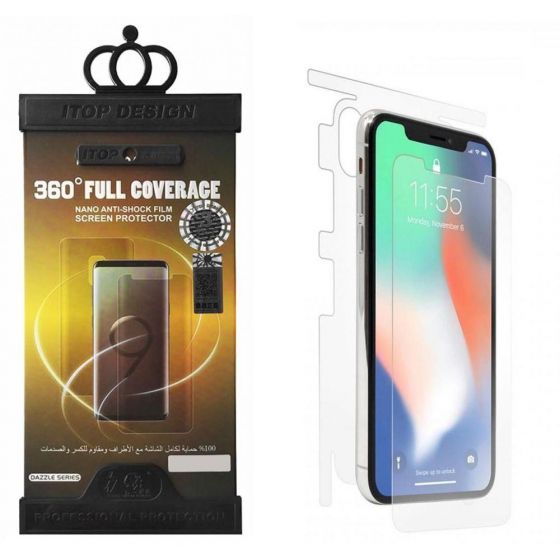 iTop Front & Back Screen Protector for Apple iPhone XS Max - Transparent