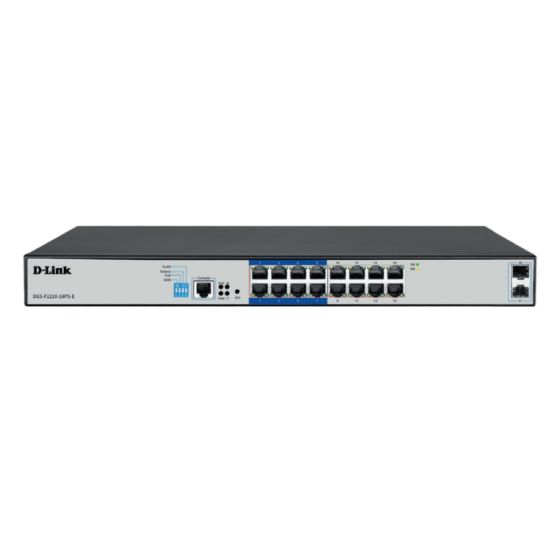 D-Link Switch, 18 Ports, 150W, Black - DGS-F1210-18PS-E