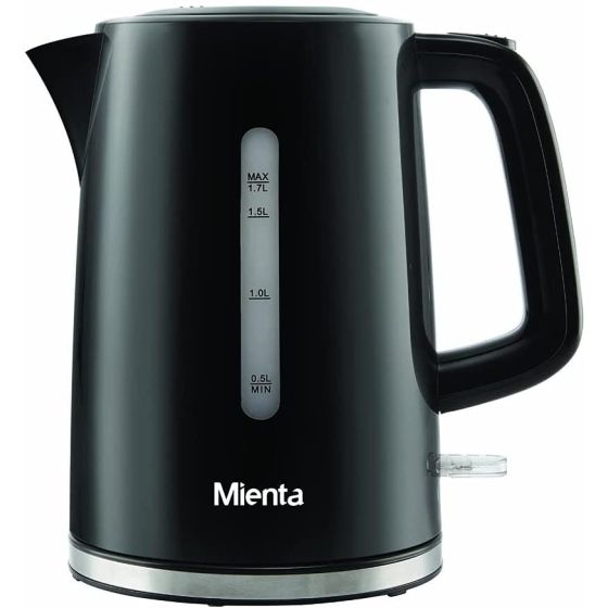 Mienta Quartz Electric Kettle, 1.7 Liters, 2150 watt, Black - EK201620A