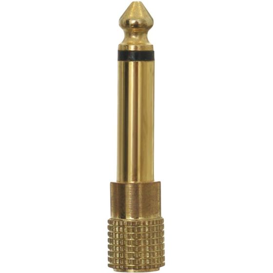 Rca 6.5 Male To 3.5 Female Audio Adapter- Gold