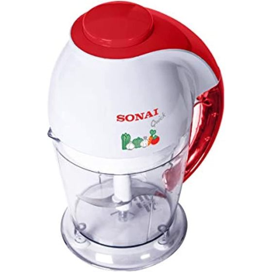 Sonai Quick Chopper, 1 Liter, 120 Watt, White and Red -  MAR-500