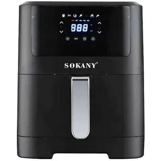 Sokany Digital Air Fryer, 8 Liters, 2000 Watt, Black - SK-8043