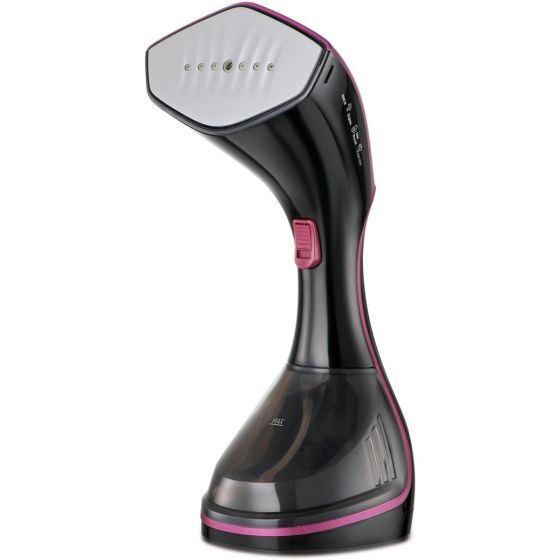 Black + Decker Digital Garment Steamer with Attachments, 240 ml, 1600W, Black - HSTD1600-B5