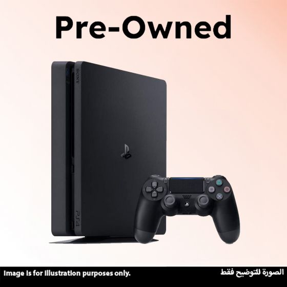  جهاز العاب سوني بلايستيشن 4 سليم مستعمل، 1 تيرا، رام 8 جيجا - اسود مع ذراع تحكم لاسلكي دوال سينس - اسود، فئة بريميوم