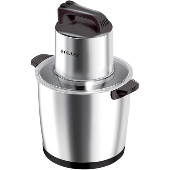 Sokany Chopper, 10 Liters, 2000 Watt, Black and Silver - SK-666666B