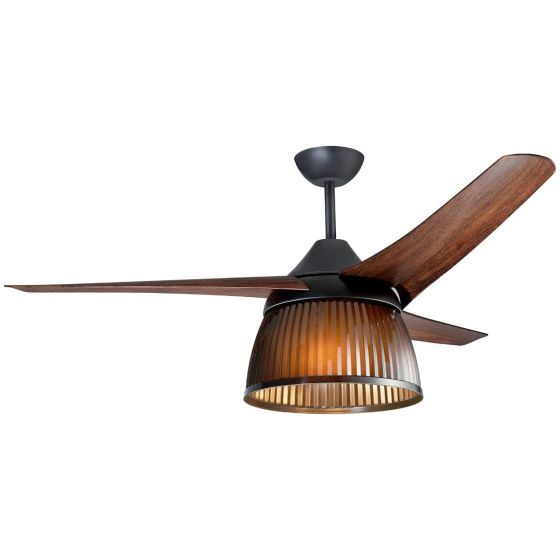 Prifix Jumbo Lighting Ceiling Fan with Remote Control, 56 Inch, Brown - ‎CFJ-563