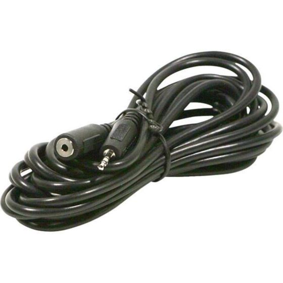 3.5mm Male to Female Audio Cable, 5 Meters- Black