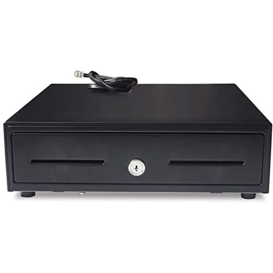 POS Cash Drawer with Removable Tray - Black