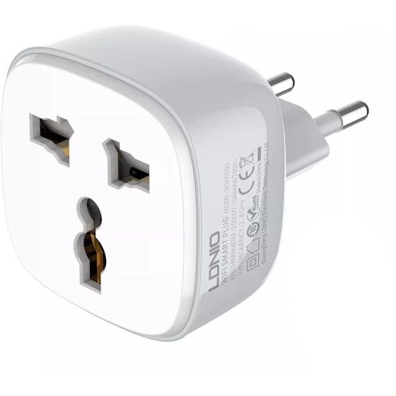 Ldnio Wifi Smart Plug, 2.4 GHz, White - SCW1050