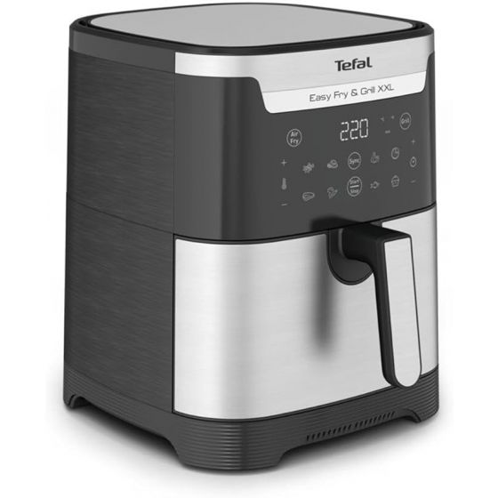 Tefal Easy Fry & Grill XXL Air Fryer, 6.5 Liters, 1800 Watt, Black and Silver - EY801D15
