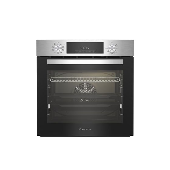 Ariston Built-in Electric Oven With Grill, 60 cm, 72 Liters, Stainless Steel - AROE 6R253H XNA