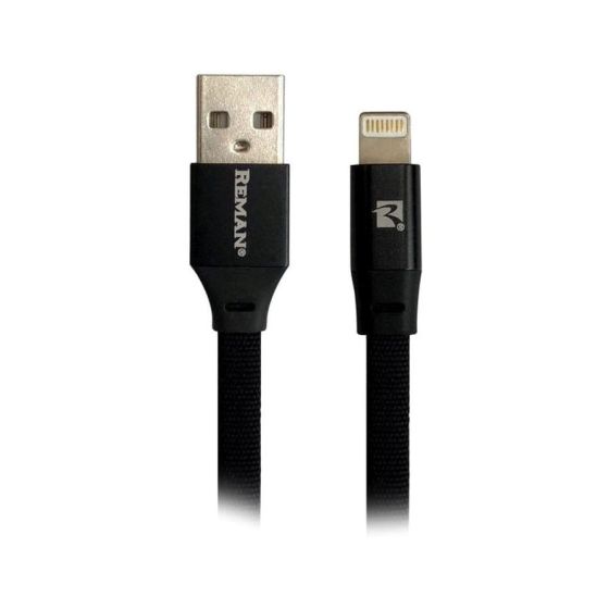 Reman USB Lightning Cable, 1 Meter - Black