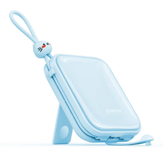 Joyroom Stand Cutie Series Power Bank, 10000 mAh, Blue - JR-L008