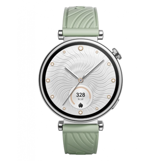Huawei Watch GT 4 - Silver Case and Green Strap