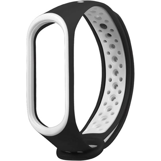 Sport Silicone Bracelet for Xiaomi Mi band 4 smart watch black white Color