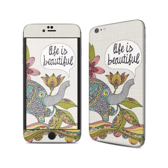 لاصقة حماية بطبعة بعبارة Life is Beautiful لابل ايفون 6 بلس