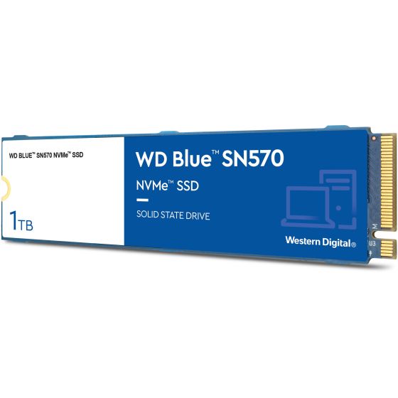 Western Digital 1TB SSD, Internal Hard Drive, Blue- SN570 NVMe M.2